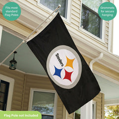 Pittsburgh Steelers Single Sided Estate Flag with 2 Grommets, 3'x5' - NFL Home