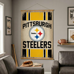 Pittsburgh Steelers, Canvas Wall Tapestry, Large, 54x36 - NFL Home
