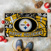 Pittsburgh Steelers Holiday PVC Mat, 28"x16" - NFL