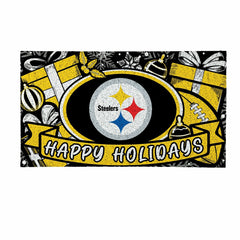 Pittsburgh Steelers Holiday PVC Mat, 28"x16" - NFL