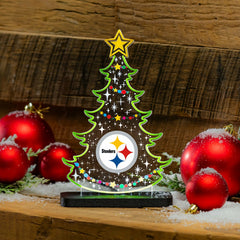 Pittsburgh Steelers NFL Football Holiday Tree Desklite LED Decor - NFL Home