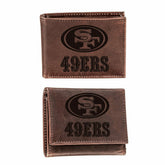 San Francisco 49ers, Bi-Fold and Tri-Fold Wallet Gift Set, Brown - NFL Home