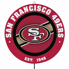San Francisco 49ers, Metal Lite, Round - NFL