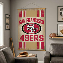 San Francisco 49ers, Canvas Wall Tapestry, Large, 54x36 - NFL Home