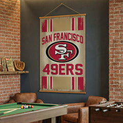 San Francisco 49ers, Canvas Wall Tapestry, Large, 54x36 - NFL Home