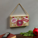 San Francisco 49ers Holiday Wood Wall Sign, 6x11 - NFL Home