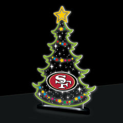 San Francisco 49ers NFL Football Holiday Tree Desklite LED Decor - NFL Home