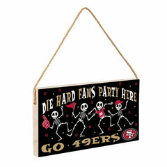 San Francisco 49ers Halloween Wood Wall Sign, 6x11 - NFL Home