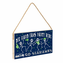Seattle Seahawks Halloween Wood Wall Sign, 6x11 - NFL Home
