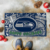 Seattle Seahawks Holiday PVC Mat, 28"x16" - NFL