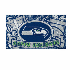 Seattle Seahawks Holiday PVC Mat, 28"x16" - NFL
