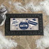 Seattle Seahawks Holiday Flocked Coir Sassafras Switch Mat, 22"x10" - NFL