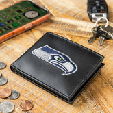 Seattle Seahawks Black Bi-Fold Embroidered Wallet w/ RFID Blocking - NFL Home
