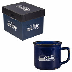 Seattle Seahawks Ceramic Camp Cup with Enamel Finish, 14oz - NFL