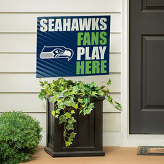 Seattle Seahawks Coroplast Yard Sign "Fans Play Here" - NFL Home