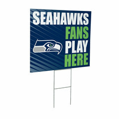 Seattle Seahawks Coroplast Yard Sign "Fans Play Here" - NFL Home