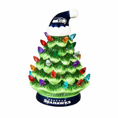 8" LED Ceramic Christmas Tree, Seattle Seahawks - NFL Home