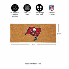 Tampa Bay Buccaneers Extra Large Full Color Coir Mat, 60"x24" - NFL