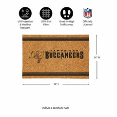Tampa Bay Buccaneers Large One Color Coir Mat, 36"x24" - NFL