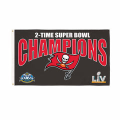 Tampa Bay Buccaneers 2X Superbowl Champions Football 3x5 Flag - NFL Home