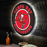 LED Wall Decor, Round, Tampa Bay Buccaneers - NFL Home