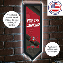 LED Wall Decor, Pennant, Tampa Bay Buccaneers - NFL Home