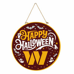 Washington Commanders Halloween Round Door Décor with Hanging Rope, 18 - NFL Home