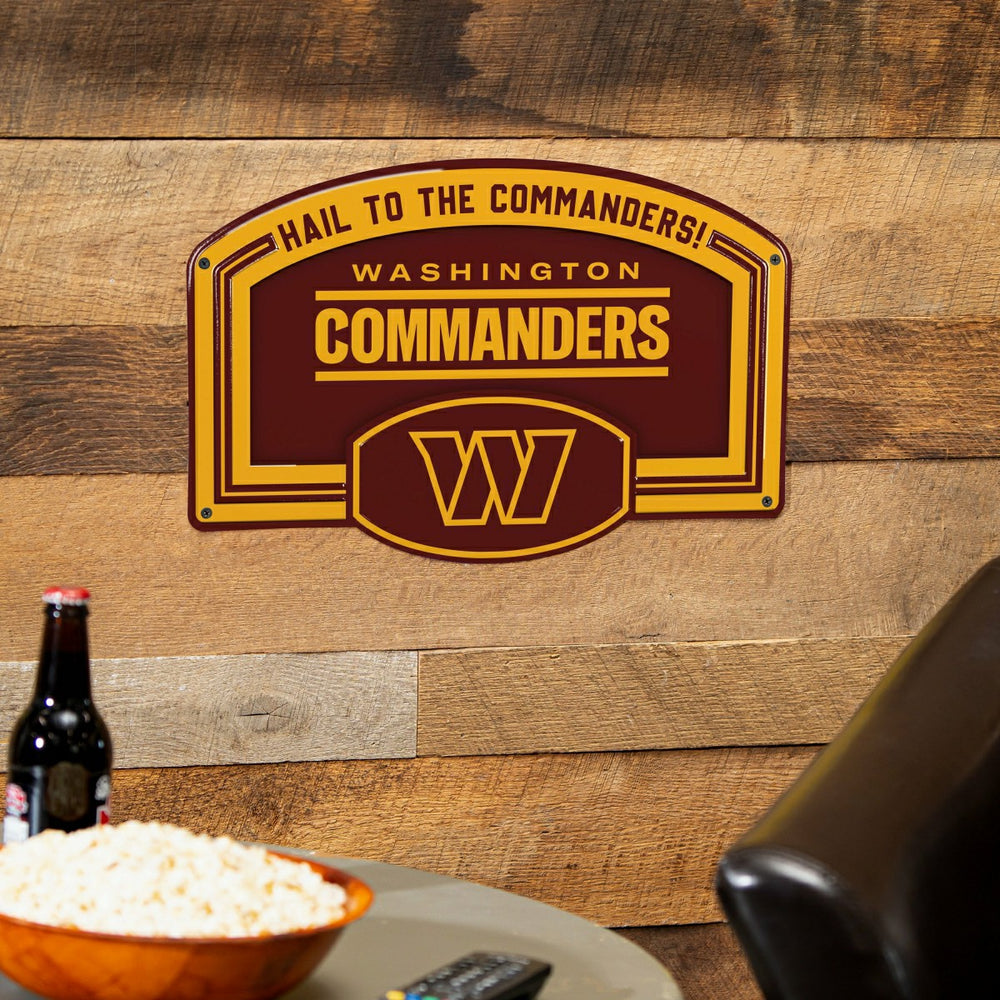 Washington Commanders USA Embossed Steel Wall Sign, 11" x 17" - NFL Home
