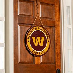 Washington Commanders Round Door Décor with Hanging Rope, 18x18 - NFL Home