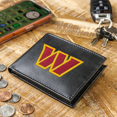 Washington Commanders Black Bi-Fold Embroidered Wallet w/ RFID Blocking - NFL Home