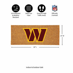 Washington Commanders Extra Large Full Color Coir Mat, 60"x24" - NFL