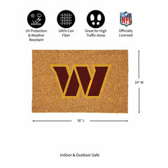 Washington Commanders Large Full Color Coir Mat, 36"x24" - NFL