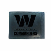 Front Pocket Wallet w/ RFID Blocking, Washington Commanders, Black - NFL Home