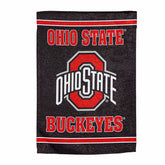 Embossed Suede Flag, House Size, Ohio State University - Home Collegiate