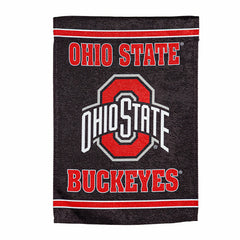 Embossed Suede Flag, House Size, Ohio State University - Home Collegiate