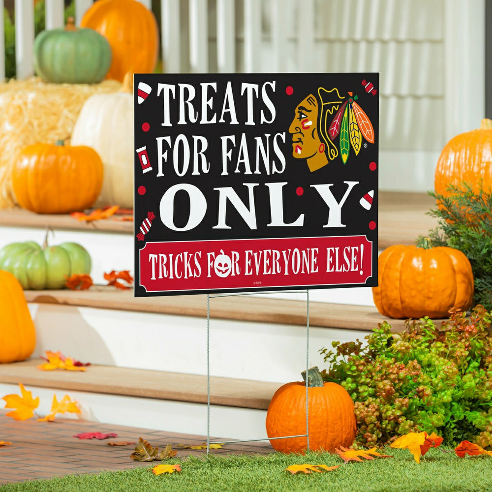 Chicago Blackhawks Yard Sign, Halloween Treats for Fans - NHL Home