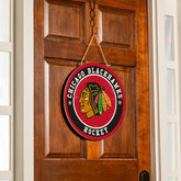 Chicago Blackhawks Round Door Décor with Hanging Rope, 18x18 - NHL Home