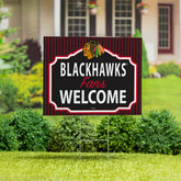 Chicago Blackhawks Coroplast Yard Sign, "Fans Welcome" - NHL Home