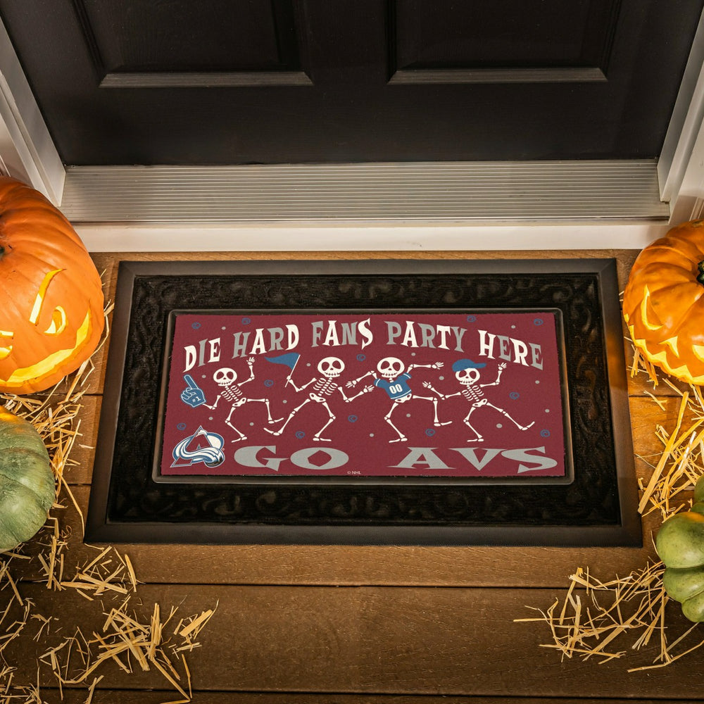 Colorado Avalanche Flocked Coir Halloween Sassafras Switch Mat, 22"x10 - NHL
