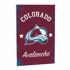 Colorado Avalanche Wood Wall Sign, 16x24 - NHL Home