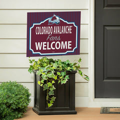 Colorado Avalanche Coroplast Yard Sign, "Fans Welcome" - NHL Home