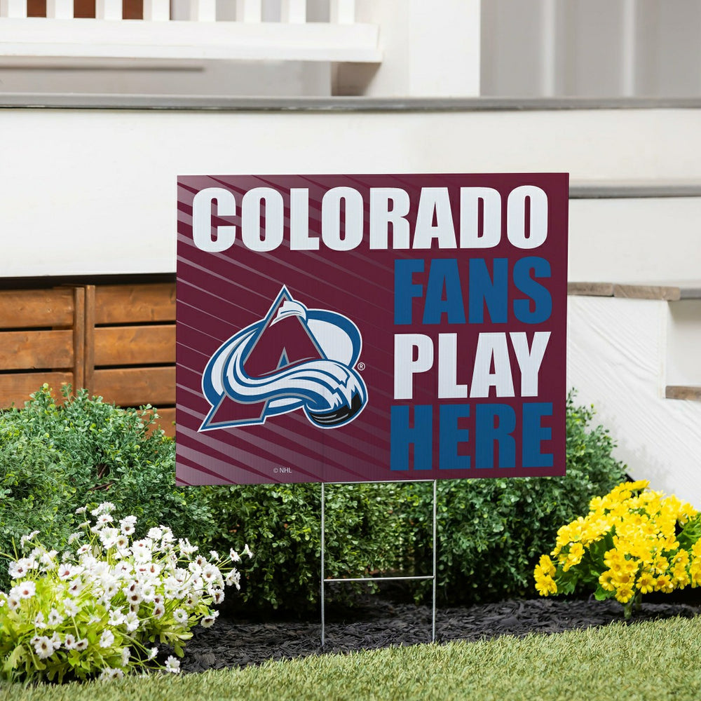 Colorado Avalanche Coroplast Yard Sign "Fans Play Here" - NHL Home