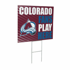 Colorado Avalanche Coroplast Yard Sign "Fans Play Here" - NHL Home