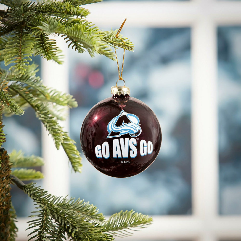 Blown Glass Ornament, Colorado Avalanche - NHL Home