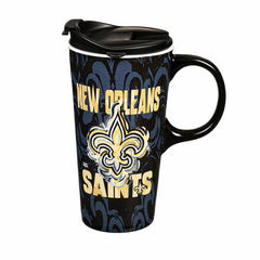 New Orleans Saints, Travel Latte, Justin Patten Logo - Home NFL