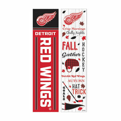 Detroit Red Wings 46" Double Sided Leaner, Fall Seasonal - NHL Home