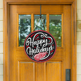 Detroit Red Wings Holiday Round Door Décor with Hanging Rope, 18x18 - NHL Home