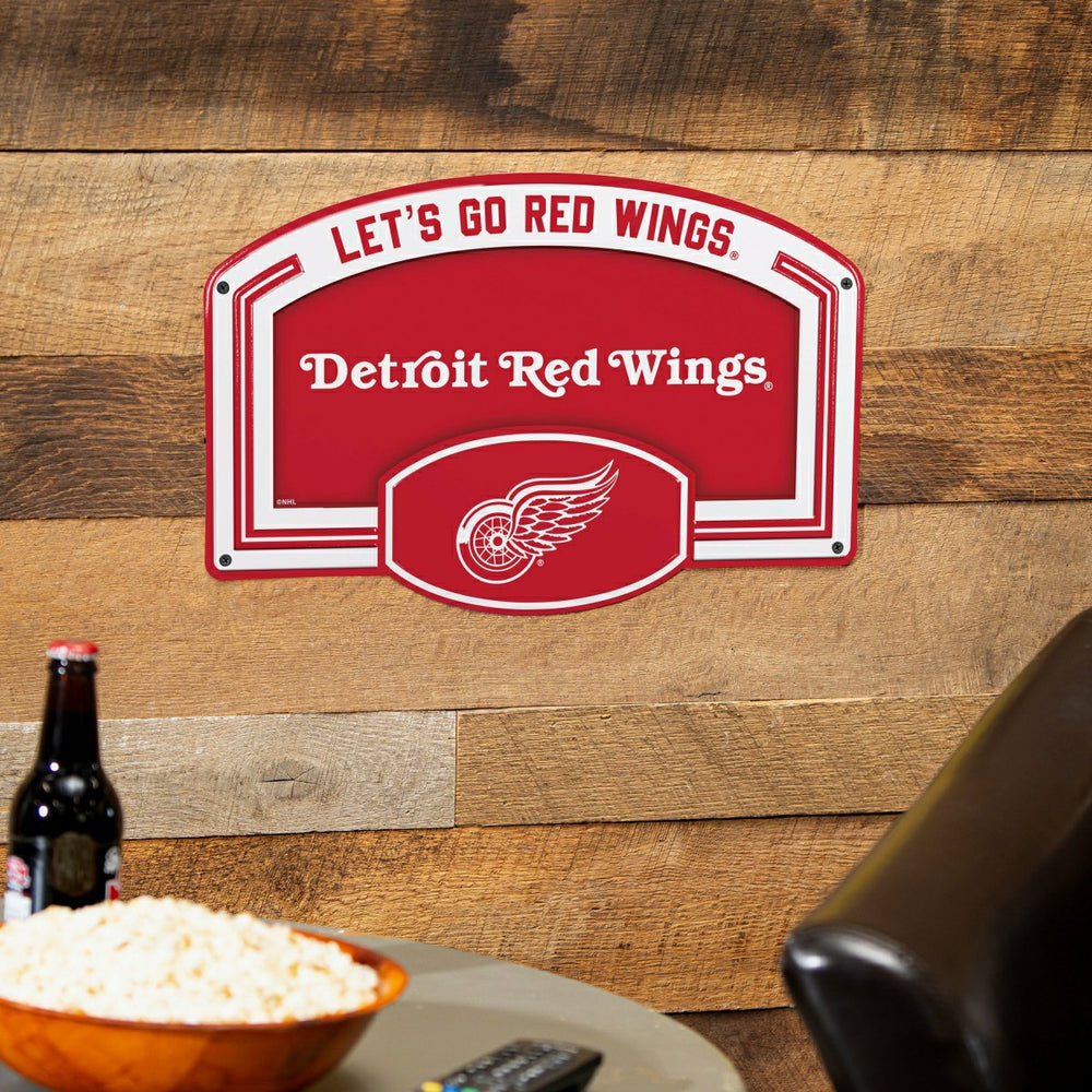 Detroit Red Wings USA Embossed Steel Wall Sign, 11" x 17" - NHL Home