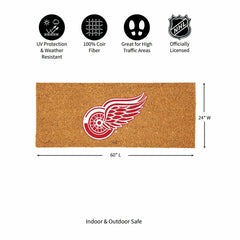 Detroit Red Wings Extra Large Full Color Coir Mat, 60"x24" - NHL