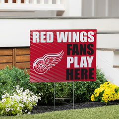 Detroit Red Wings Coroplast Yard Sign "Fans Play Here" - NHL Home